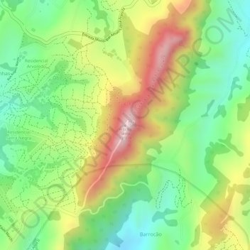 Alto da Serra地形图、海拔、地势