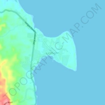 Lambajon地形图、海拔、地势