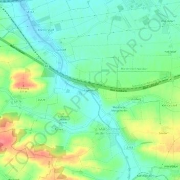 Eigendorf地形图、海拔、地势