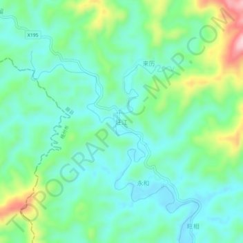 旺江地形图、海拔、地势