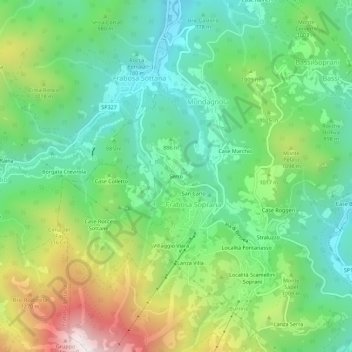 Serro地形图、海拔、地势