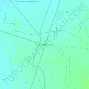 Ramgarh Chowk地形图、海拔、地势