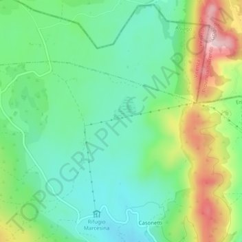 Marcesina地形图、海拔、地势