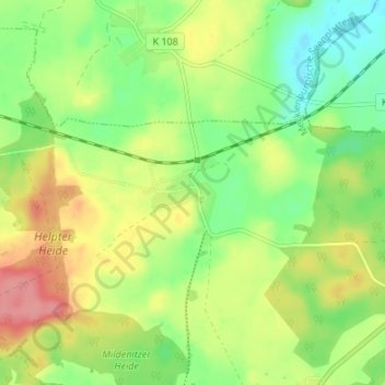 Groß Daberkow地形图、海拔、地势