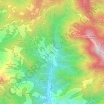 Eno地形图、海拔、地势