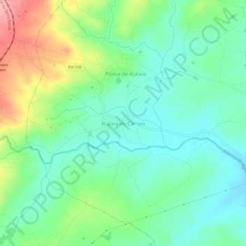 Atalaia do Campo地形图、海拔、地势