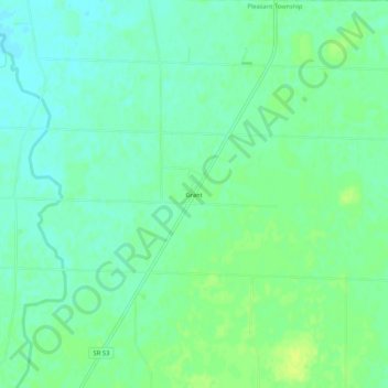 Grant地形图、海拔、地势