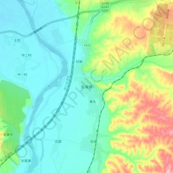 东湾镇地形图、海拔、地势