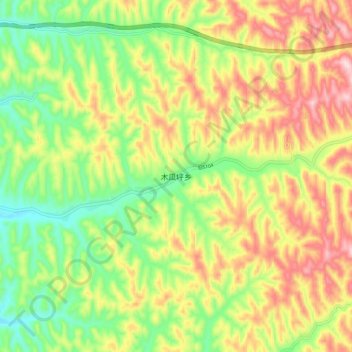 木瓜坪乡地形图、海拔、地势