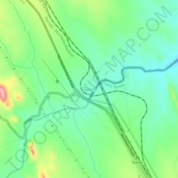 Tsavo地形图、海拔、地势