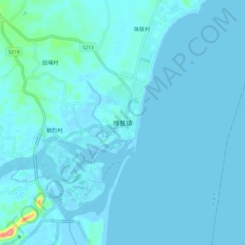 博鳌镇地形图、海拔、地势