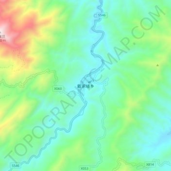 戴家埔乡地形图、海拔、地势