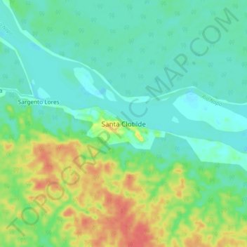 Santa Clotilde地形图、海拔、地势