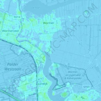 Bartelsluis地形图、海拔、地势