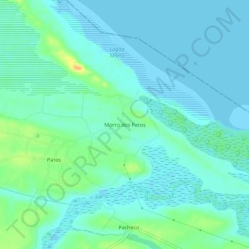 Morro dos Patos地形图、海拔、地势