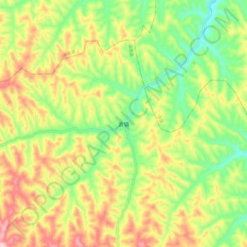 楡林市地形图、海拔、地势