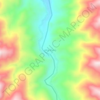 Alto Perú地形图、海拔、地势