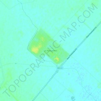 Los Bosquecitos地形图、海拔、地势