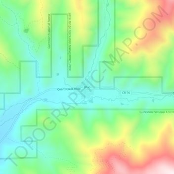 Ohio地形图、海拔、地势