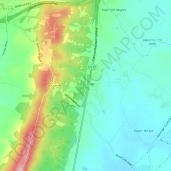 Mar-Lu-Ridge Vista地形图、海拔、地势