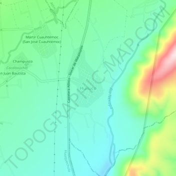 Huiluco地形图、海拔、地势