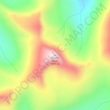 Younts Peak地形图、海拔、地势