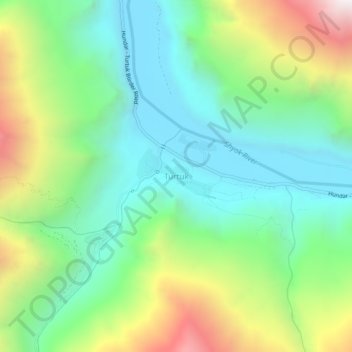 Turtuk地形图、海拔、地势