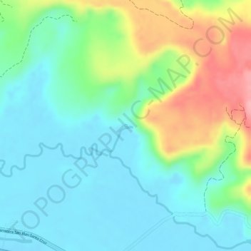 La Tovara地形图、海拔、地势