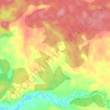 Максименки地形图、海拔、地势