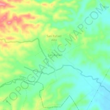 San Rafael地形图、海拔、地势
