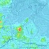 大井圍地形图、海拔、地势