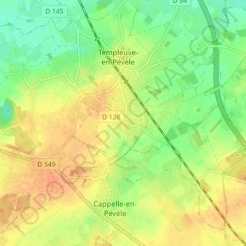 Maresquel地形图、海拔、地势
