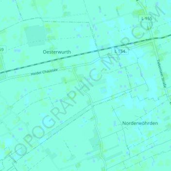 Poppenwurth地形图、海拔、地势