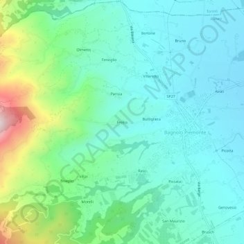 Freilia地形图、海拔、地势