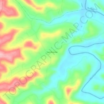 Sao Vicente地形图、海拔、地势