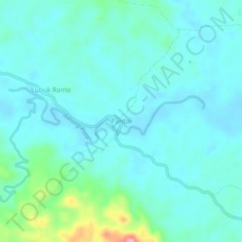 Pantai地形图、海拔、地势