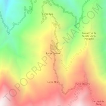 Loma Centro地形图、海拔、地势