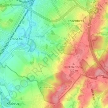 Maasdal地形图、海拔、地势
