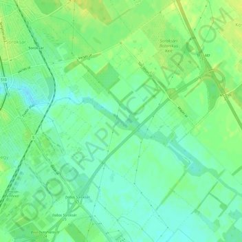 XXIII. kerület地形图、海拔、地势