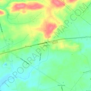 Schofer地形图、海拔、地势