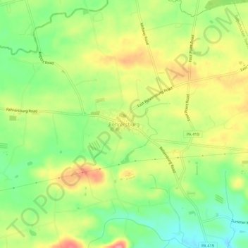 Rehrersburg地形图、海拔、地势