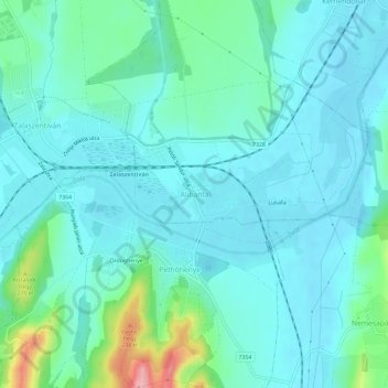 Alibánfa地形图、海拔、地势