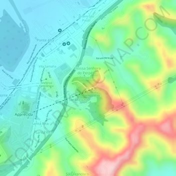 Mirantedo Cruzeiro地形图、海拔、地势