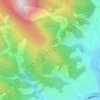 桃源山地形图、海拔、地势