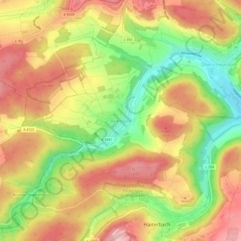 Beihingen地形图、海拔、地势