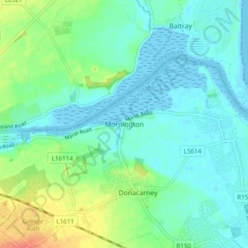 Mornington地形图、海拔、地势