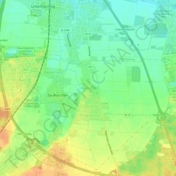 Winning地形图、海拔、地势