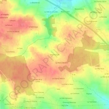 Saint Enogat地形图、海拔、地势