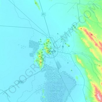 奥鲁罗地形图、海拔、地势