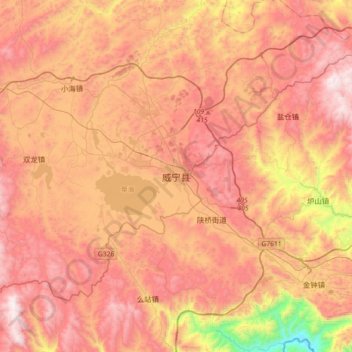 威宁县地形图、海拔、地势